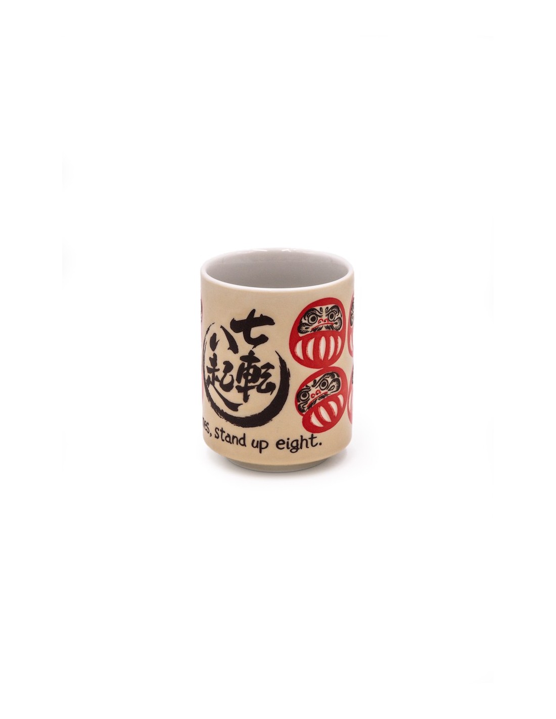 stand up eight." Made in Japan Japanese Tea Sushi Cup Daruma "Fall seven times 