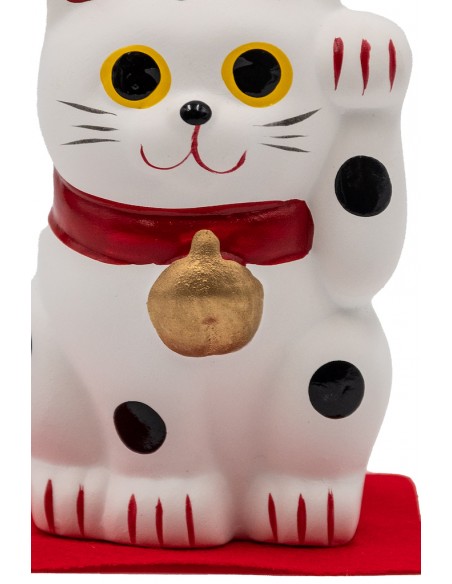 Gatto bianco gigante con zampa destra sollevata manekineko Salvadanaio  giapponese, NEKO SHIRO